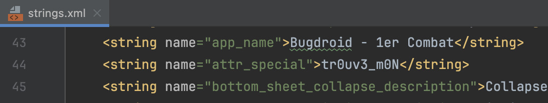 Middle part of the flag