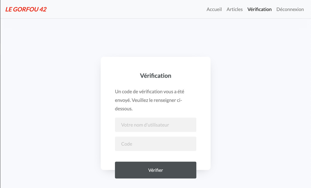 2FA Verification page