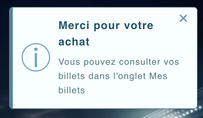 success getting ticket