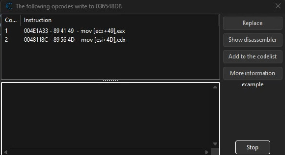 CE who writes user movement